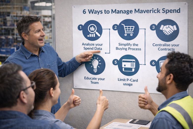 6 ways to manage maverick spend infographic including policy and technology