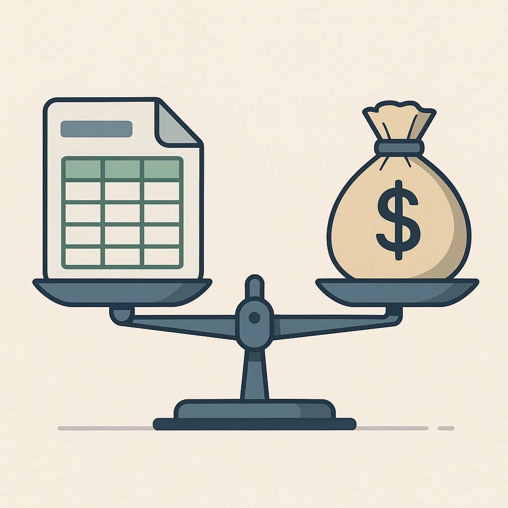 Spreadsheet discount in valuation